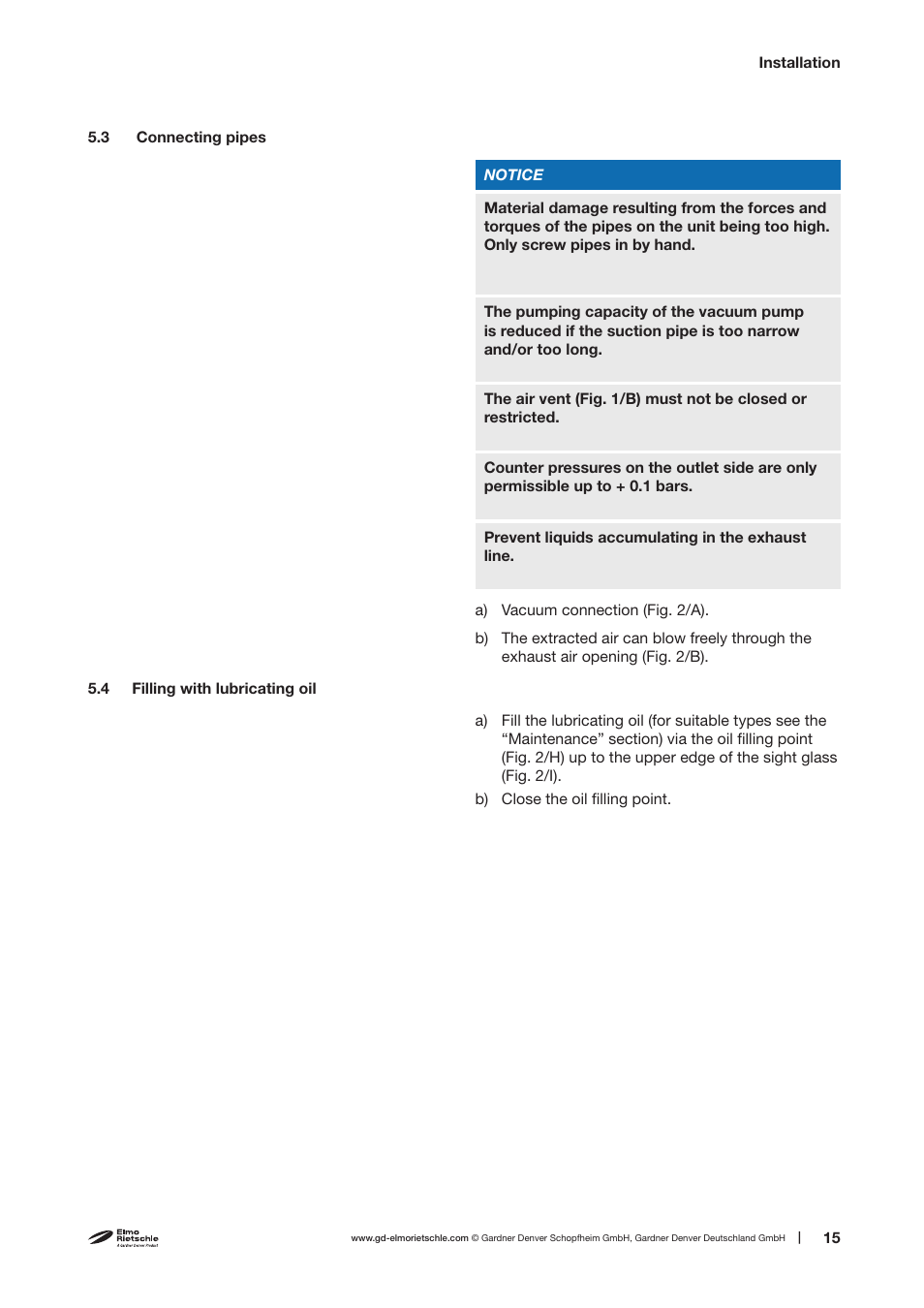 Elmo Rietschle V-VCB 20/25 User Manual | Page 15 / 32