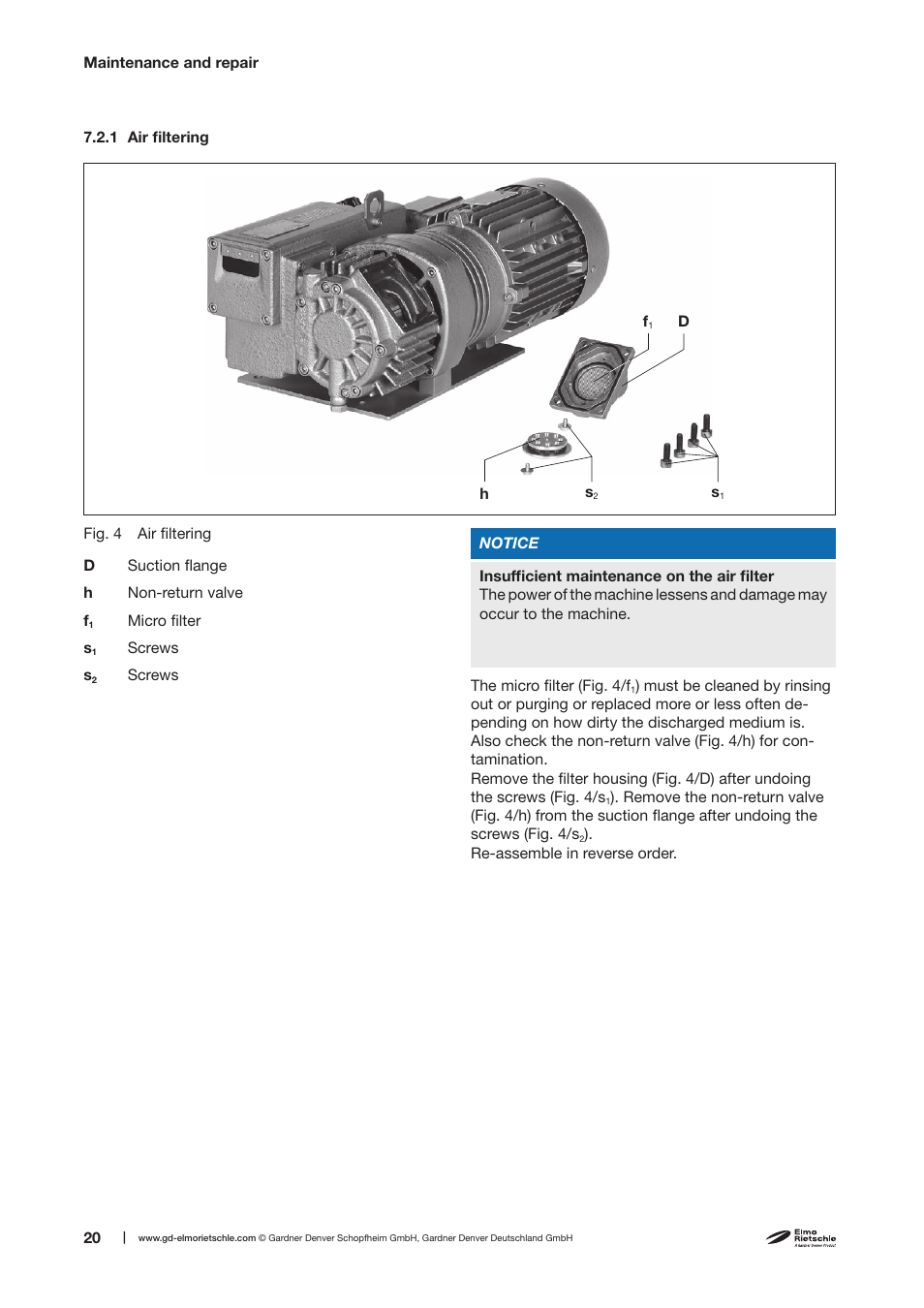 Elmo Rietschle V-VCB 20/25 User Manual | Page 20 / 32