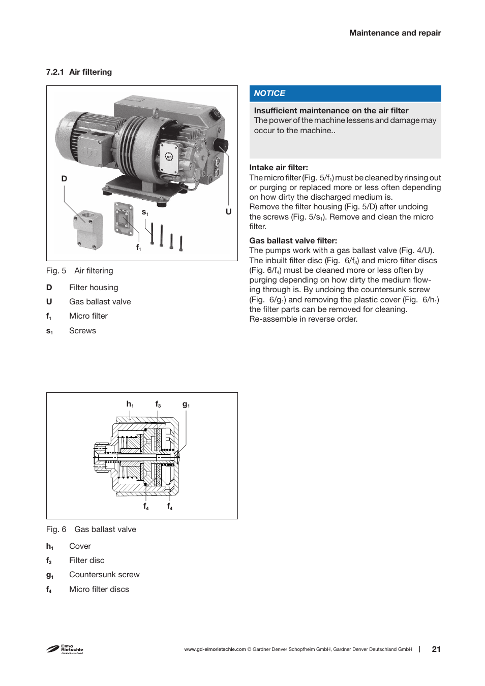 Elmo Rietschle V-VCE 25/40 User Manual | Page 21 / 34