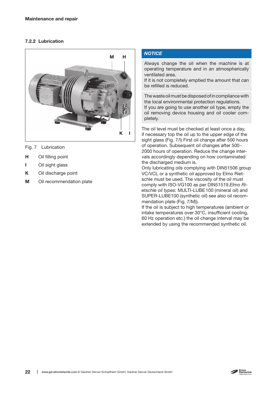 Elmo Rietschle V-VCE 25/40 User Manual | Page 22 / 34