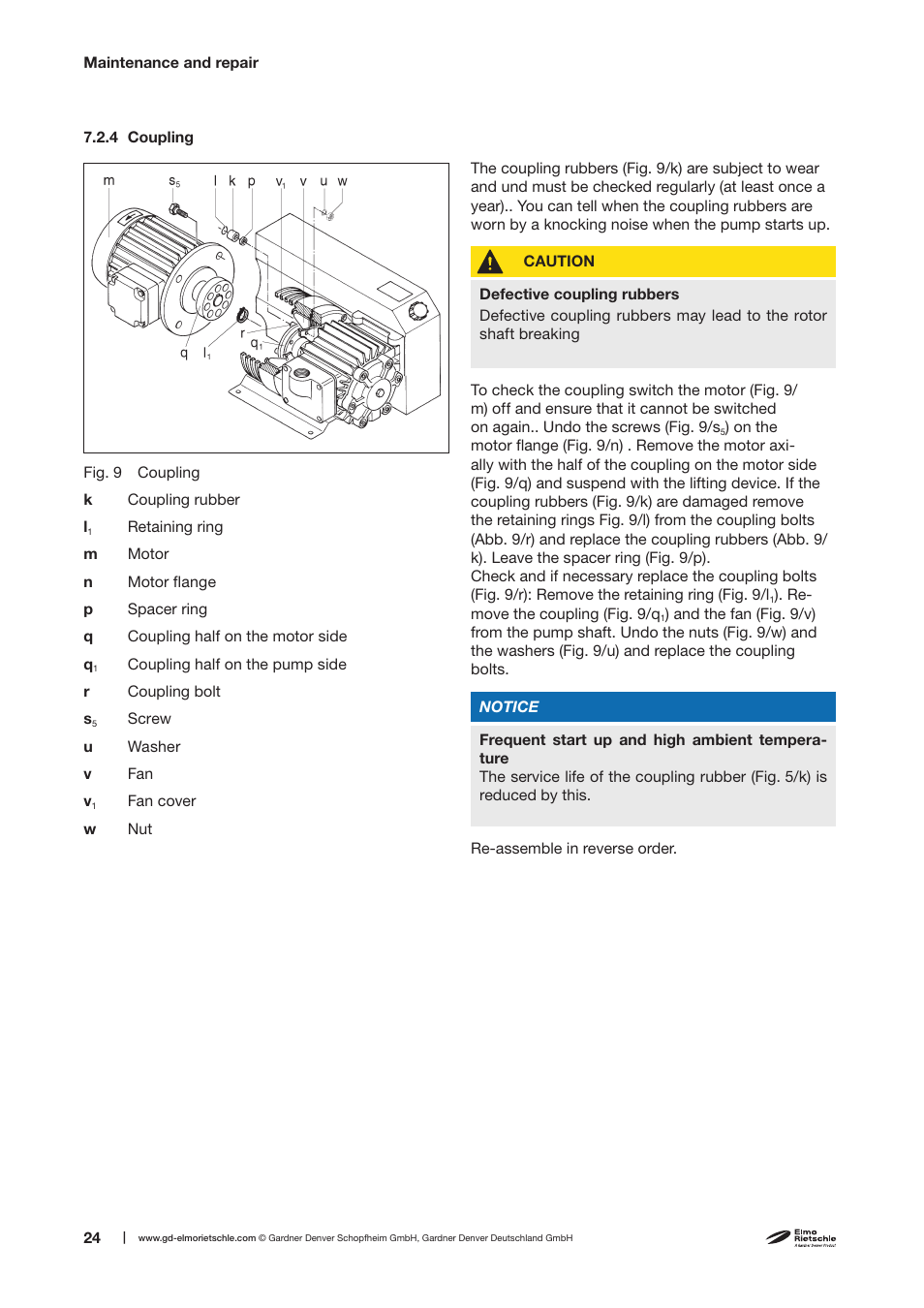 Elmo Rietschle V-VCE 25/40 User Manual | Page 24 / 34