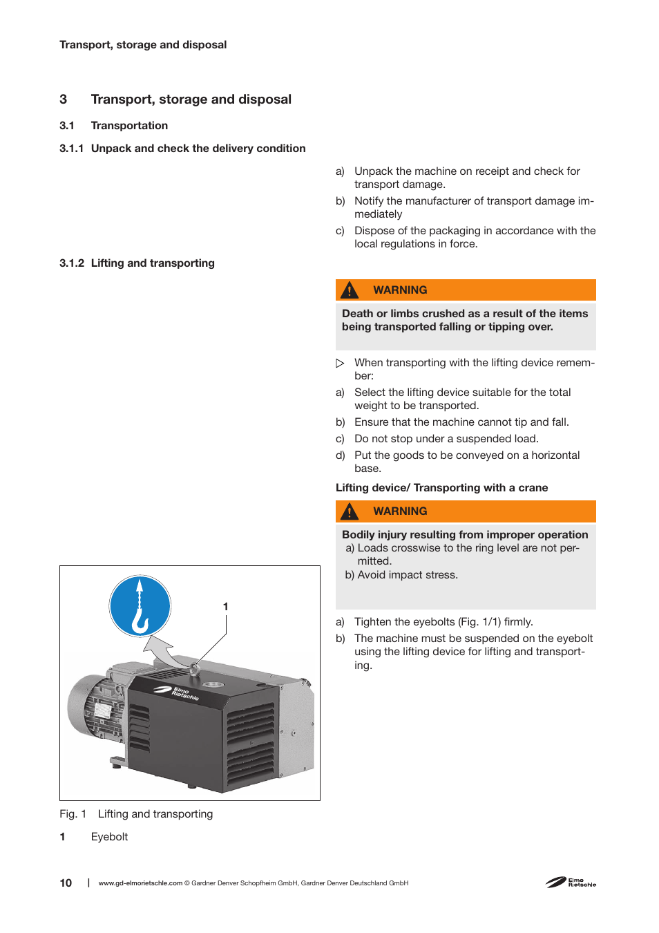 Elmo Rietschle V-VC 50/75/100/150 User Manual | Page 10 / 32