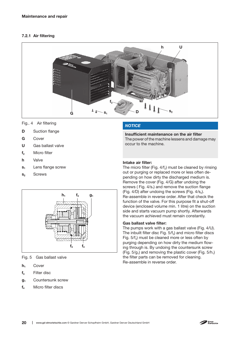 Elmo Rietschle V-VC 50/75/100/150 User Manual | Page 20 / 32