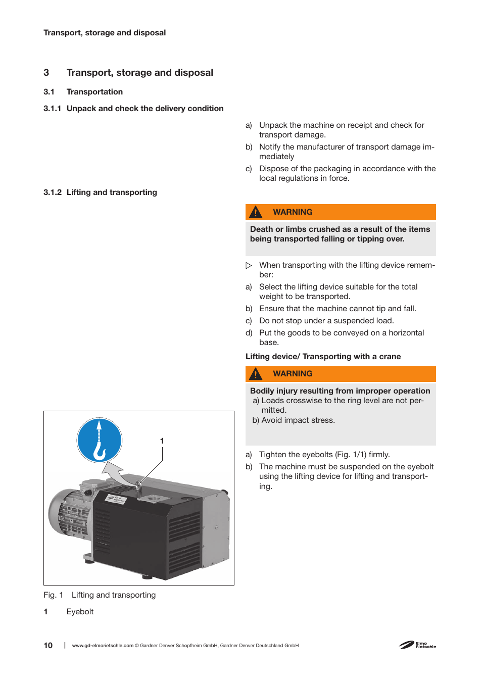 Elmo Rietschle V-VC 202/303 User Manual | Page 10 / 32