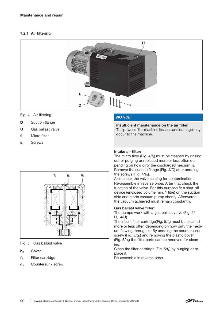 Elmo Rietschle V-VC 202/303 User Manual | Page 20 / 32