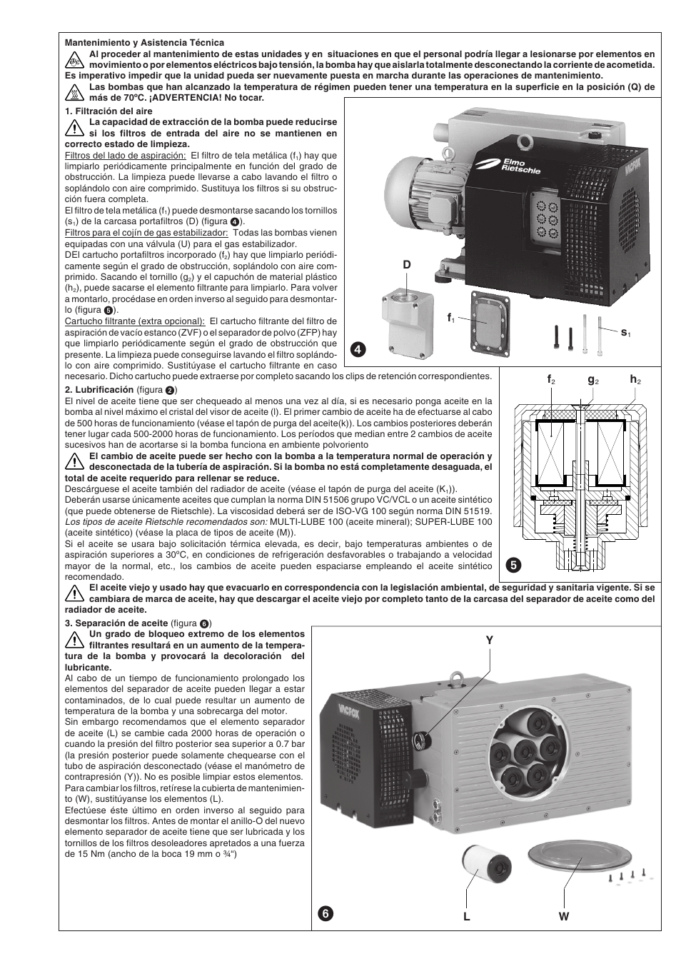 Ly w | Elmo Rietschle VC 200 User Manual | Page 31 / 40