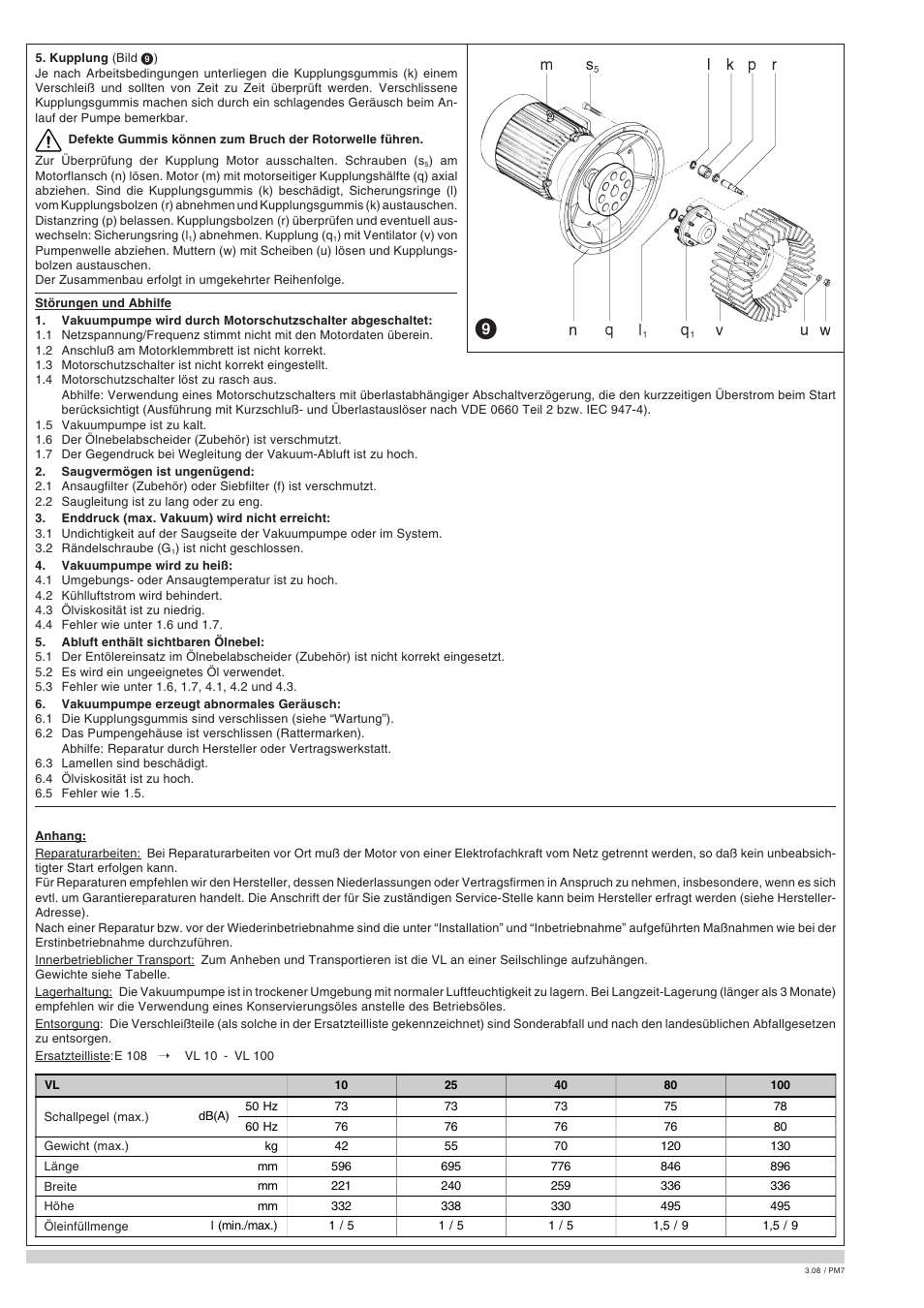 Elmo Rietschle V-VL 10/25/40/80/100 User Manual | Page 4 / 32