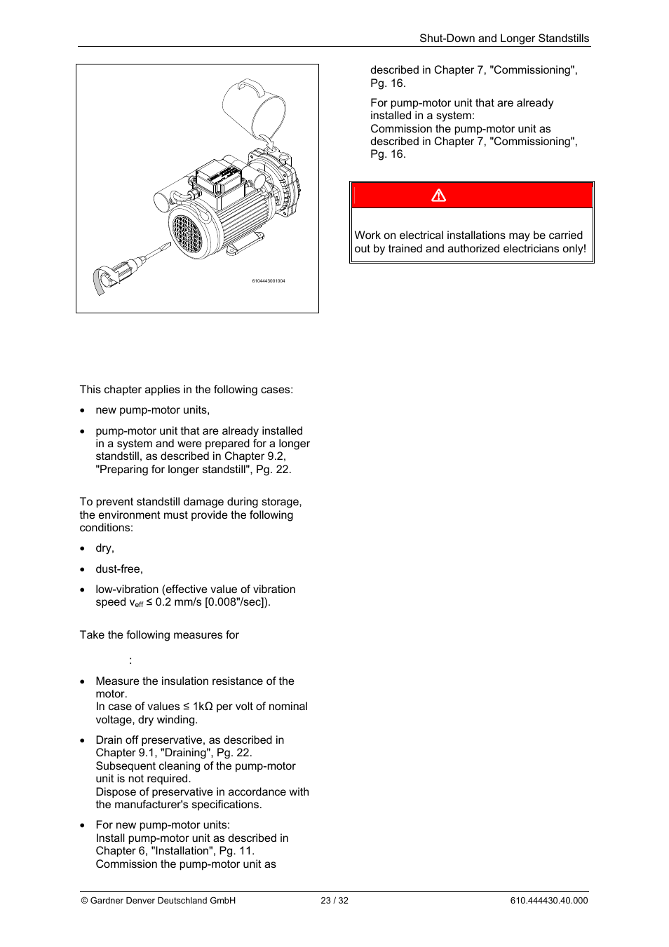 Danger | Elmo Rietschle L-BV3 User Manual | Page 23 / 32