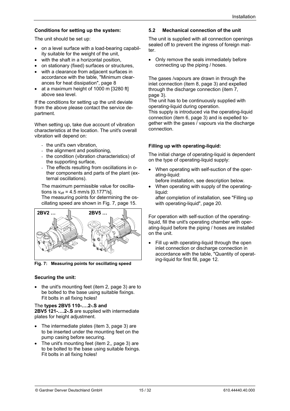 Elmo Rietschle L-BV5 Operating instructions User Manual | Page 15 / 32