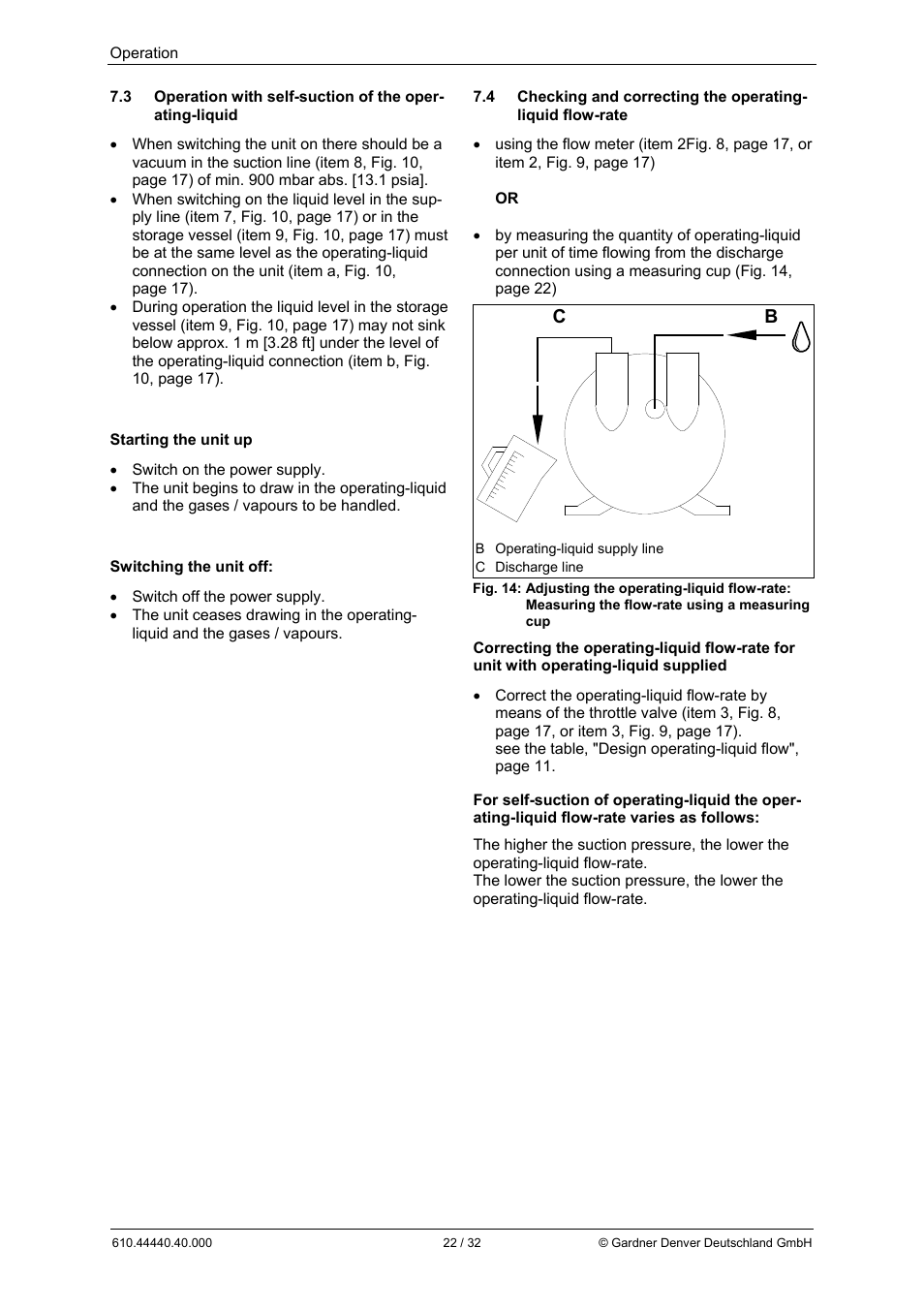 Elmo Rietschle L-BV5 Operating instructions User Manual | Page 22 / 32