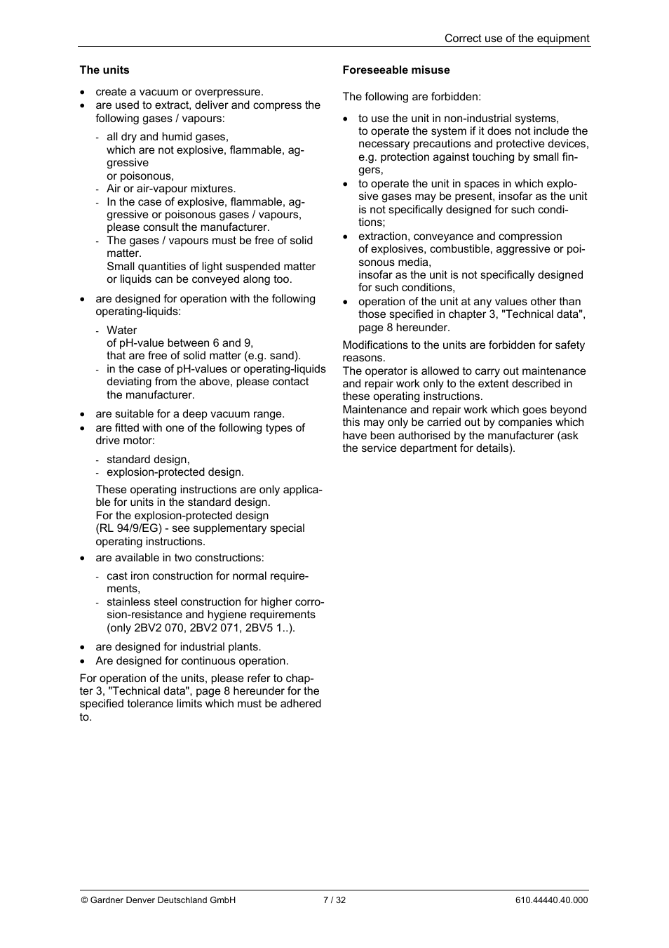Elmo Rietschle L-BV5 Operating instructions User Manual | Page 7 / 32