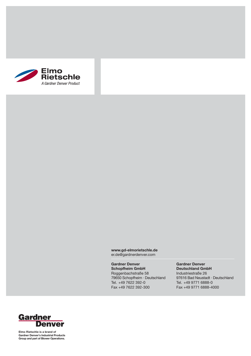 Elmo Rietschle L-BV5 Supplementary instructions User Manual | Page 12 / 12