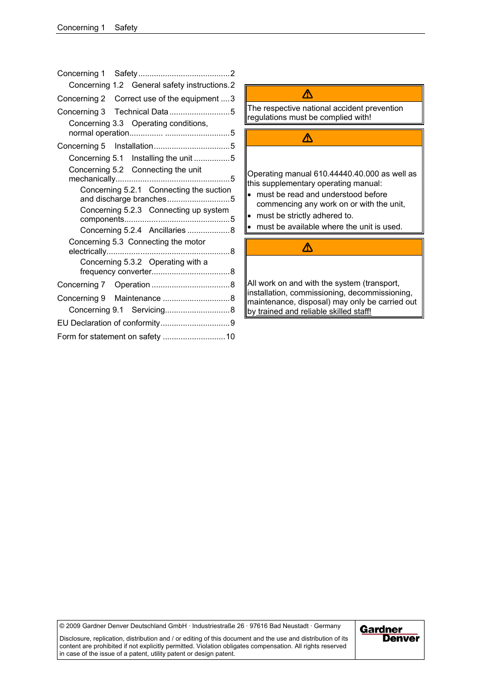 Elmo Rietschle L-BV5 Supplementary instructions User Manual | Page 2 / 12