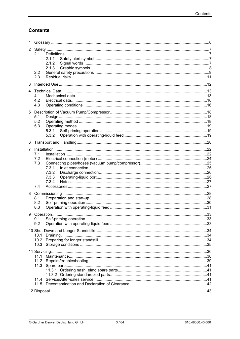 Elmo Rietschle L-BV7 User Manual | Page 3 / 64