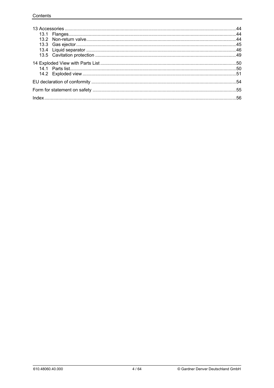 Elmo Rietschle L-BV7 User Manual | Page 4 / 64
