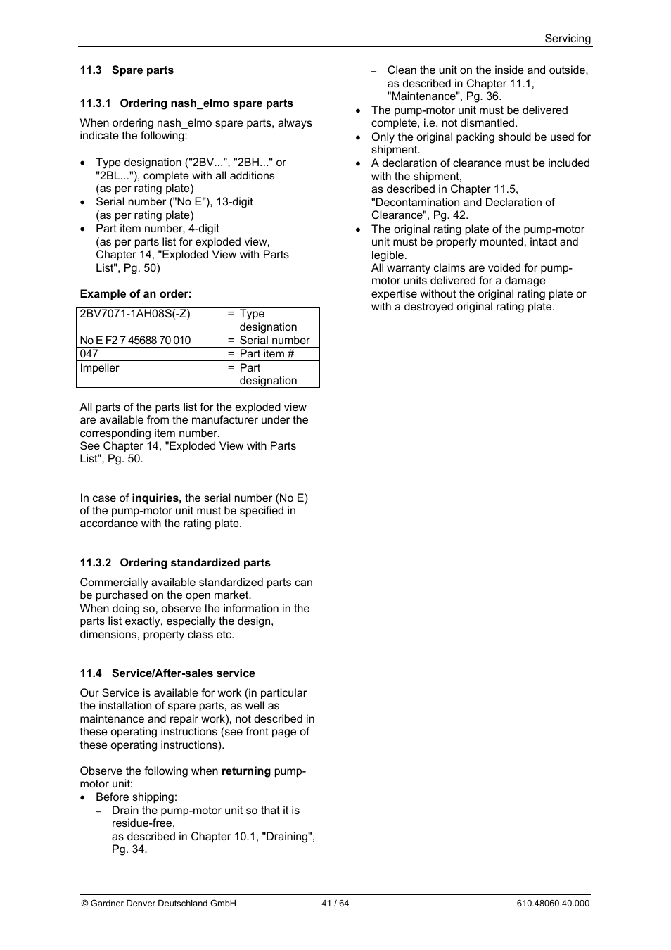 Elmo Rietschle L-BV7 User Manual | Page 41 / 64