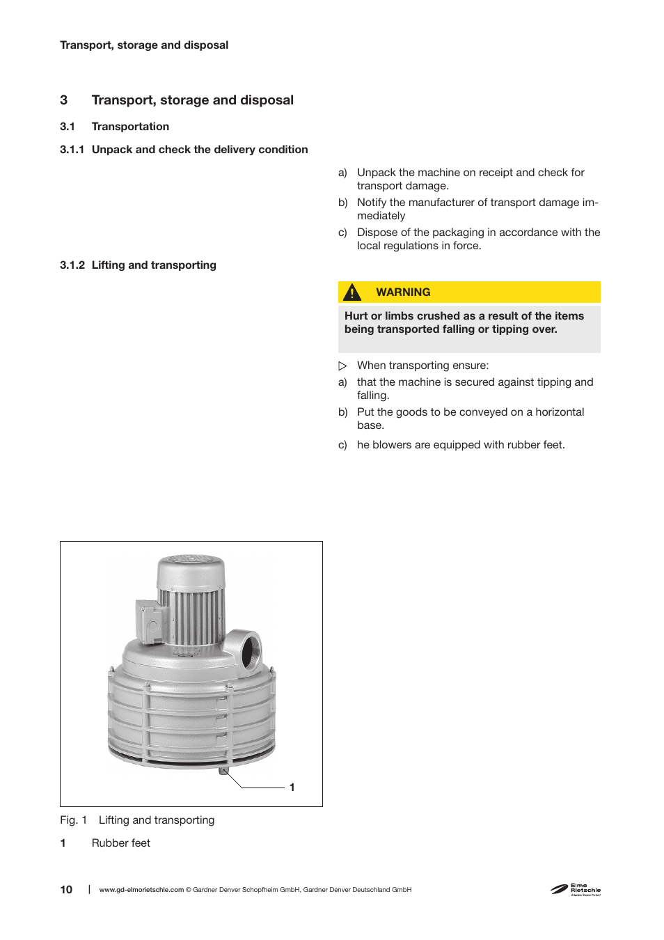 Elmo Rietschle F-CEV-D User Manual | Page 10 / 26