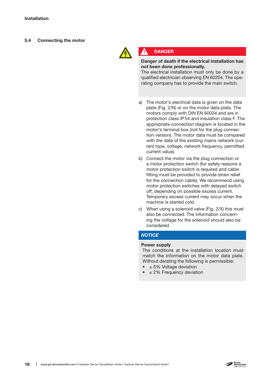 Elmo Rietschle F-CEV-D User Manual | Page 16 / 26