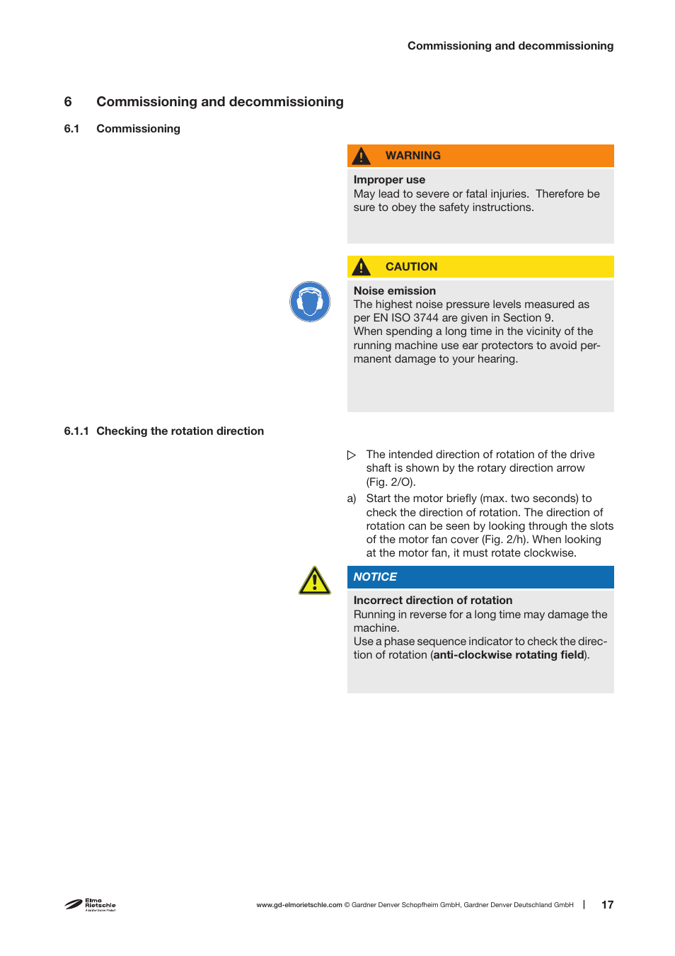 Elmo Rietschle F-CEV-D User Manual | Page 17 / 26