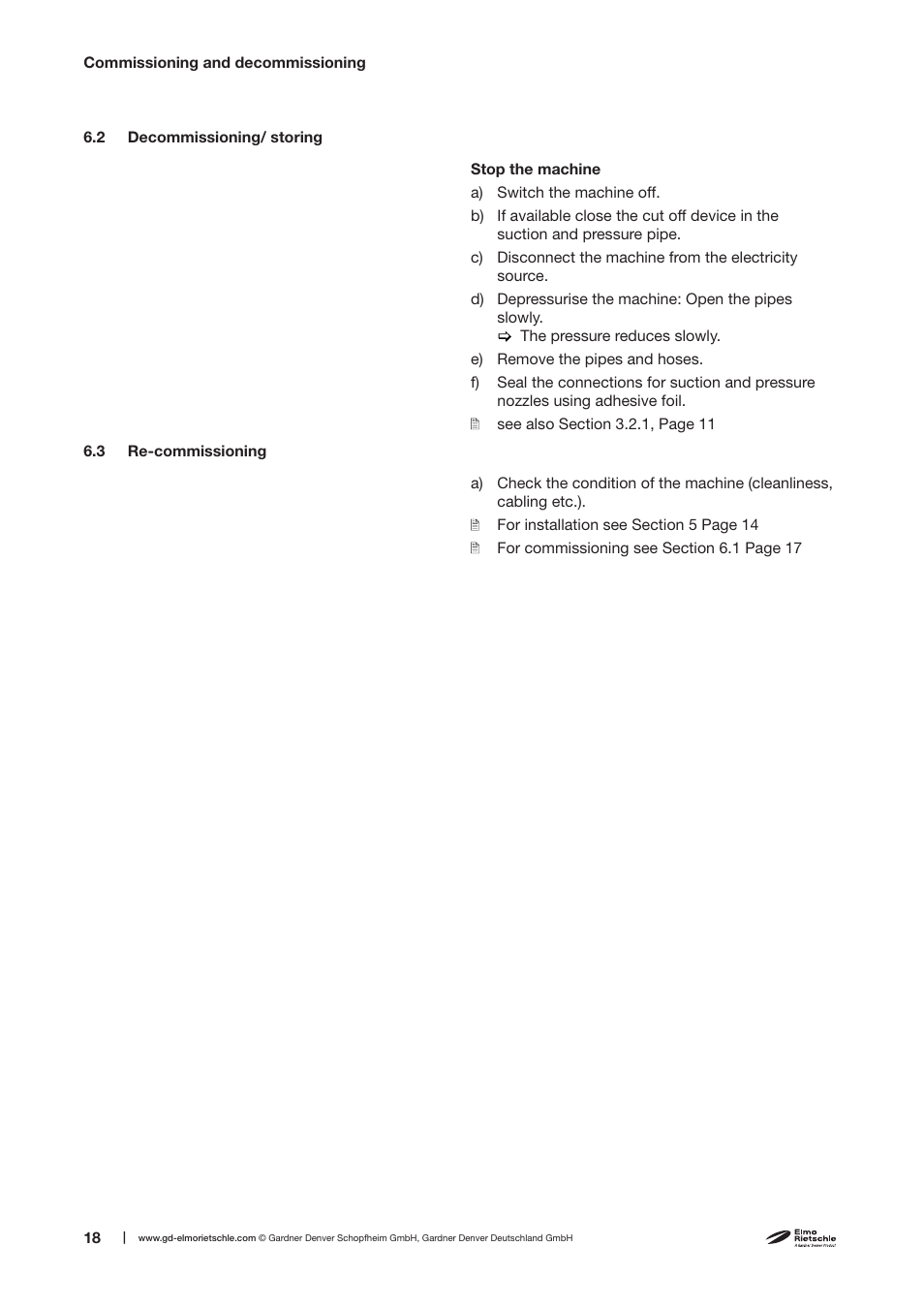Elmo Rietschle F-CEV-D User Manual | Page 18 / 26