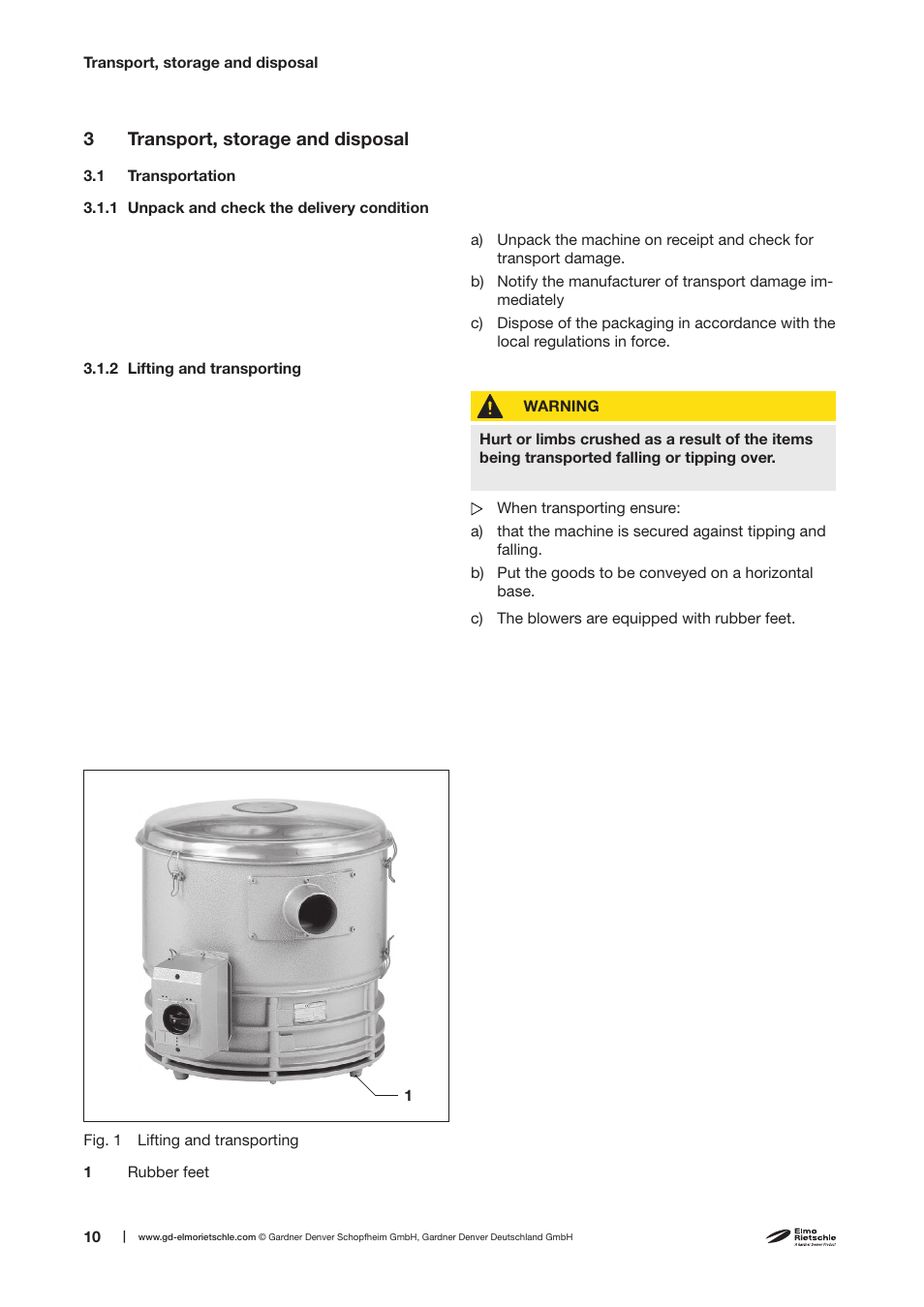 Elmo Rietschle F-CEVF (29),(30),(39) User Manual | Page 10 / 26