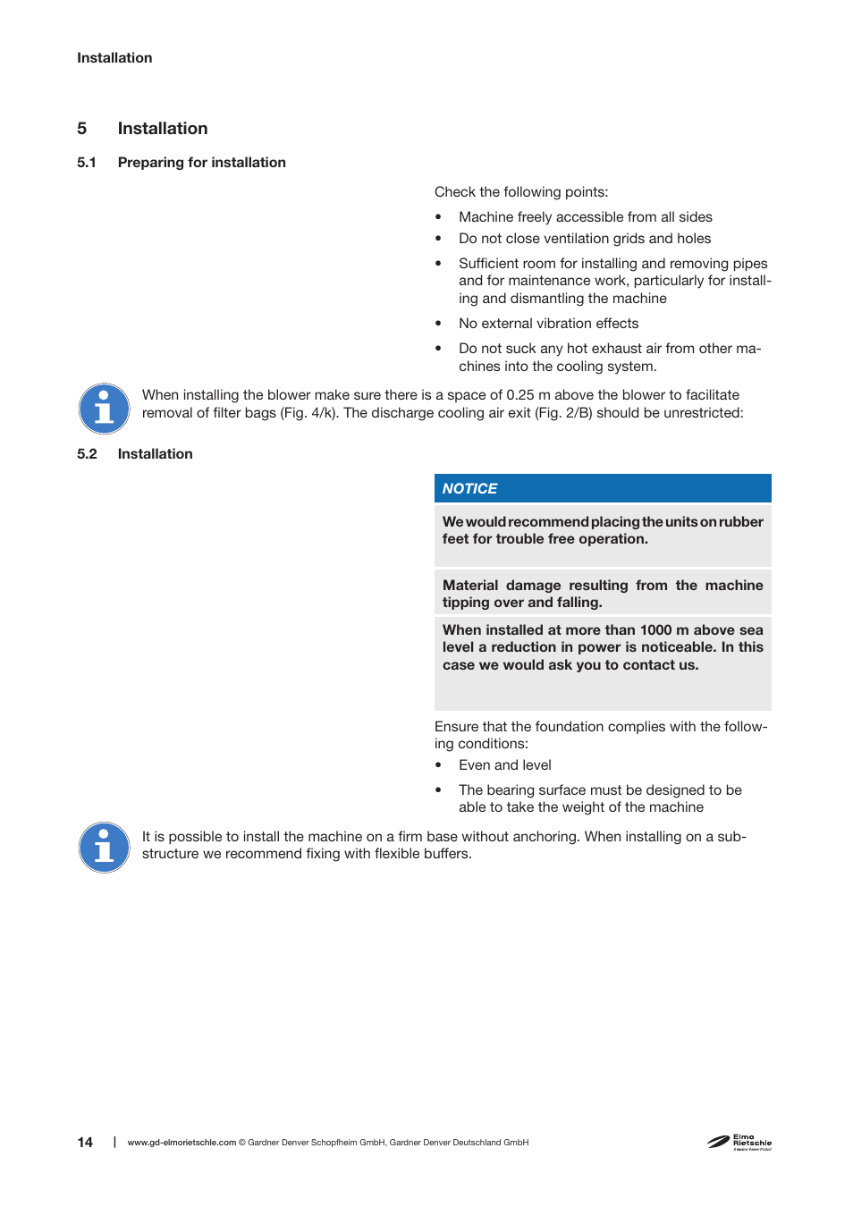 Elmo Rietschle F-CEVF (29),(30),(39) User Manual | Page 14 / 26