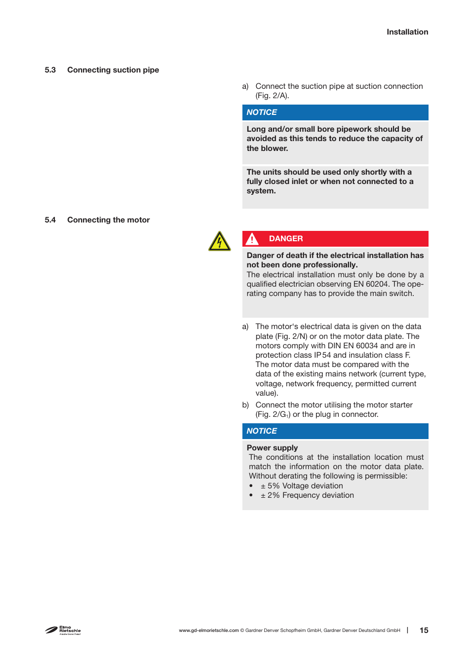 Elmo Rietschle F-CEVF (29),(30),(39) User Manual | Page 15 / 26