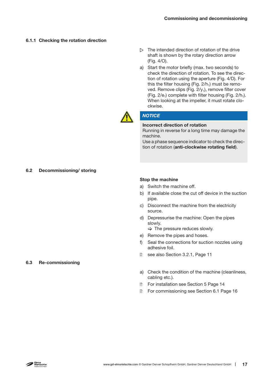 Elmo Rietschle F-CEVF (29),(30),(39) User Manual | Page 17 / 26