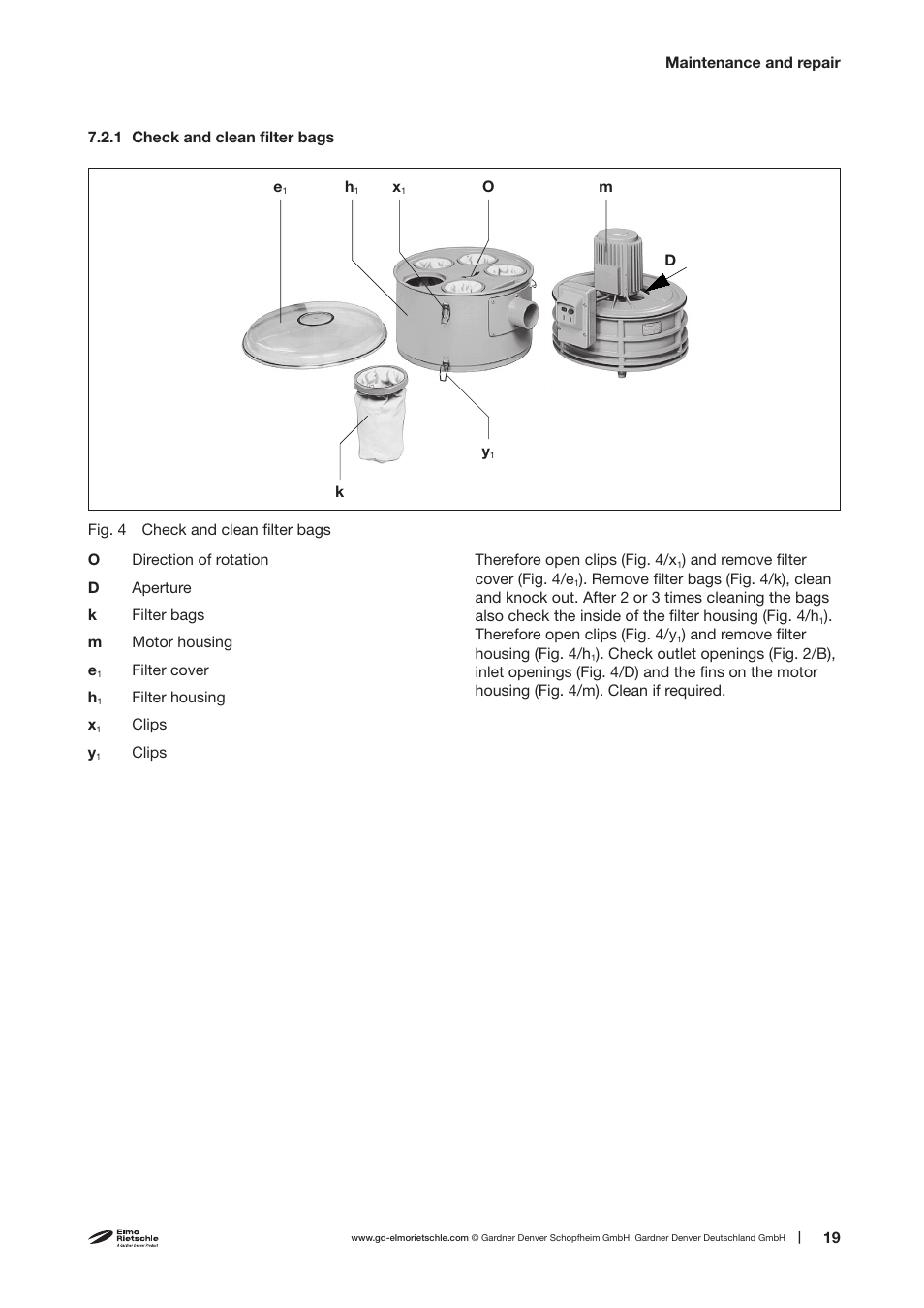 Elmo Rietschle F-CEVF (29),(30),(39) User Manual | Page 19 / 26