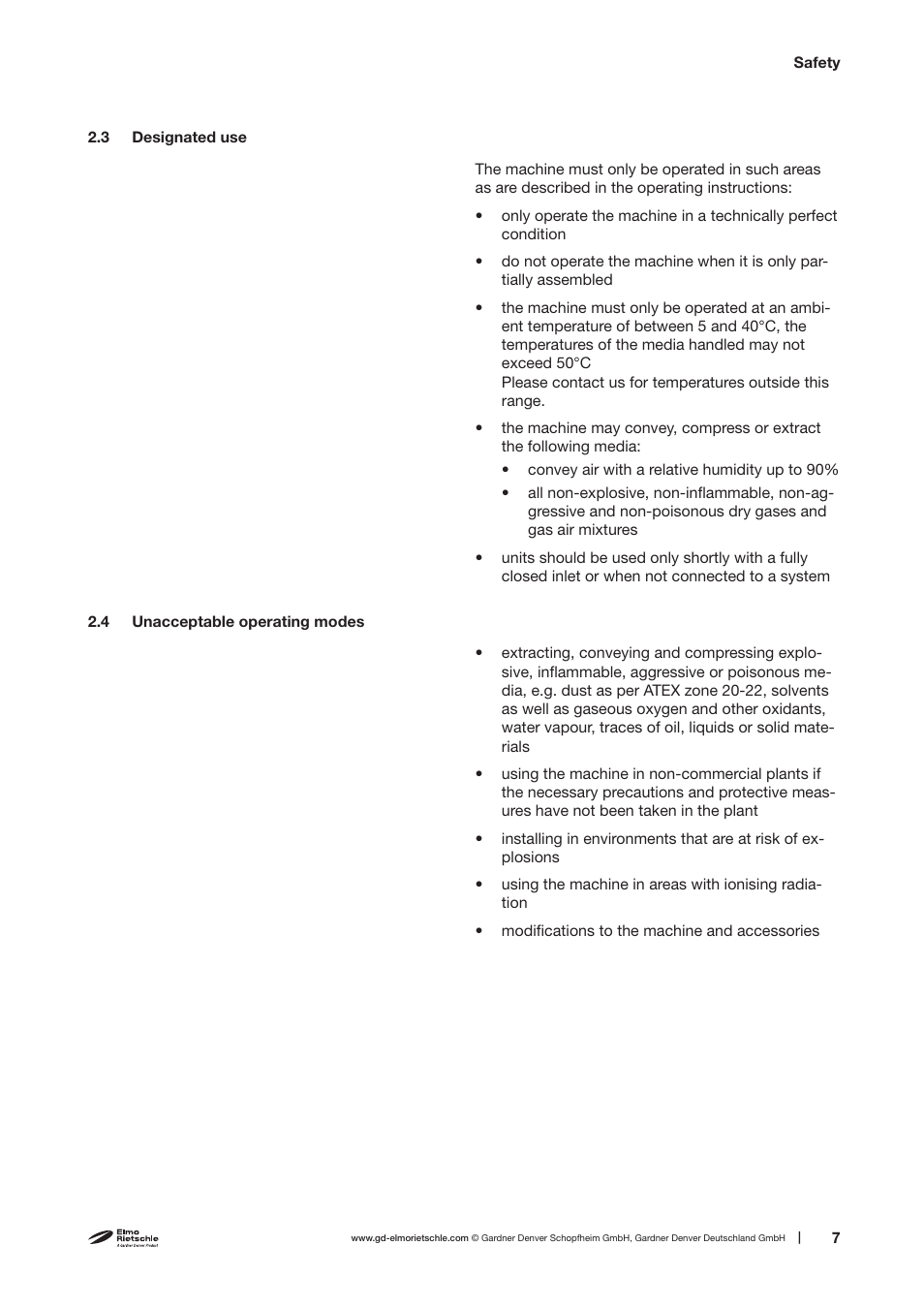 Elmo Rietschle F-CEVF (29),(30),(39) User Manual | Page 7 / 26