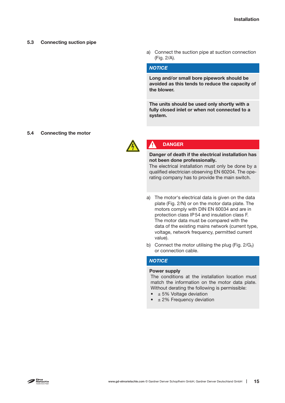 Elmo Rietschle F-CEVF (31),(41),(43) User Manual | Page 15 / 26