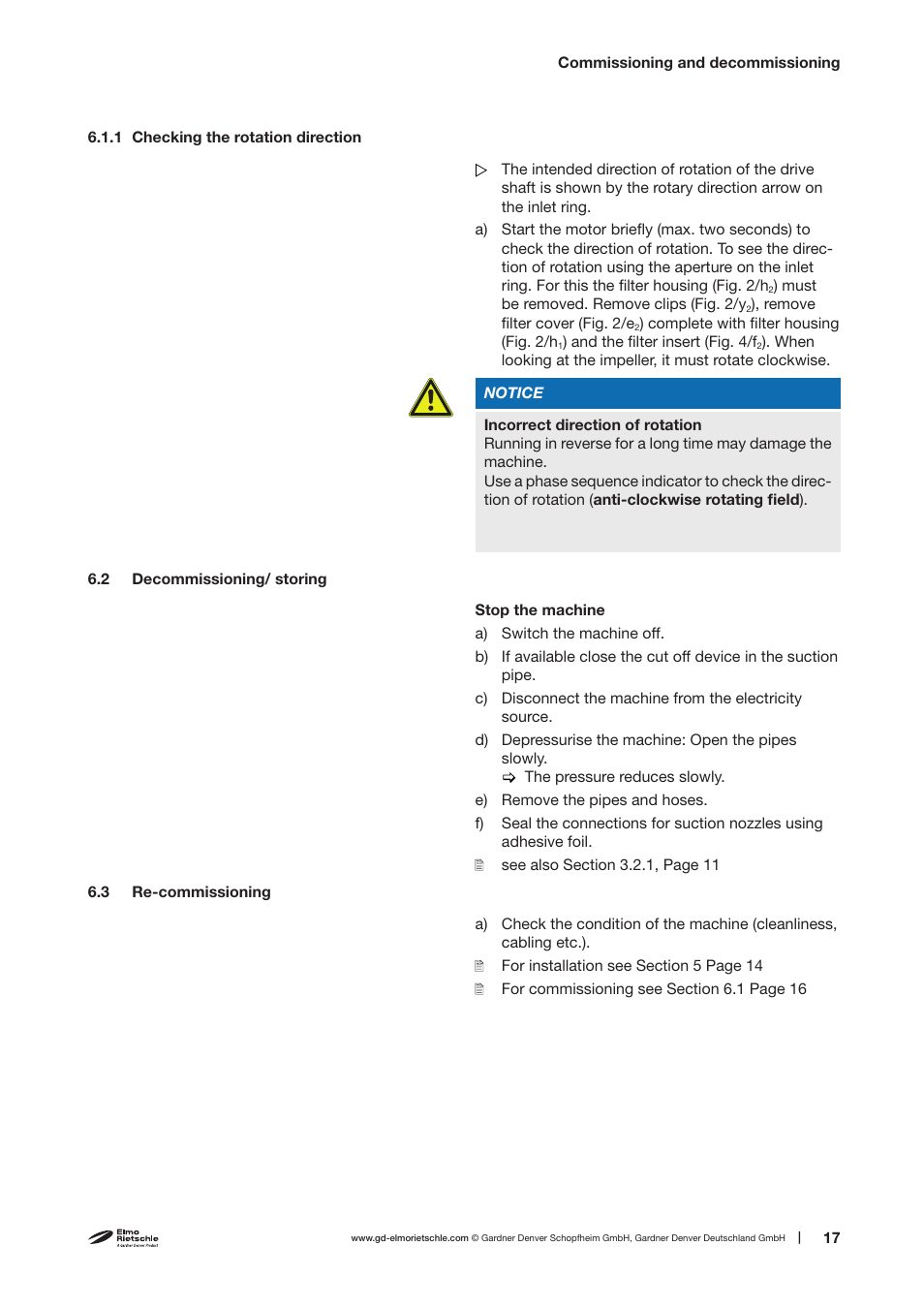 Elmo Rietschle F-CEVF (31),(41),(43) User Manual | Page 17 / 26