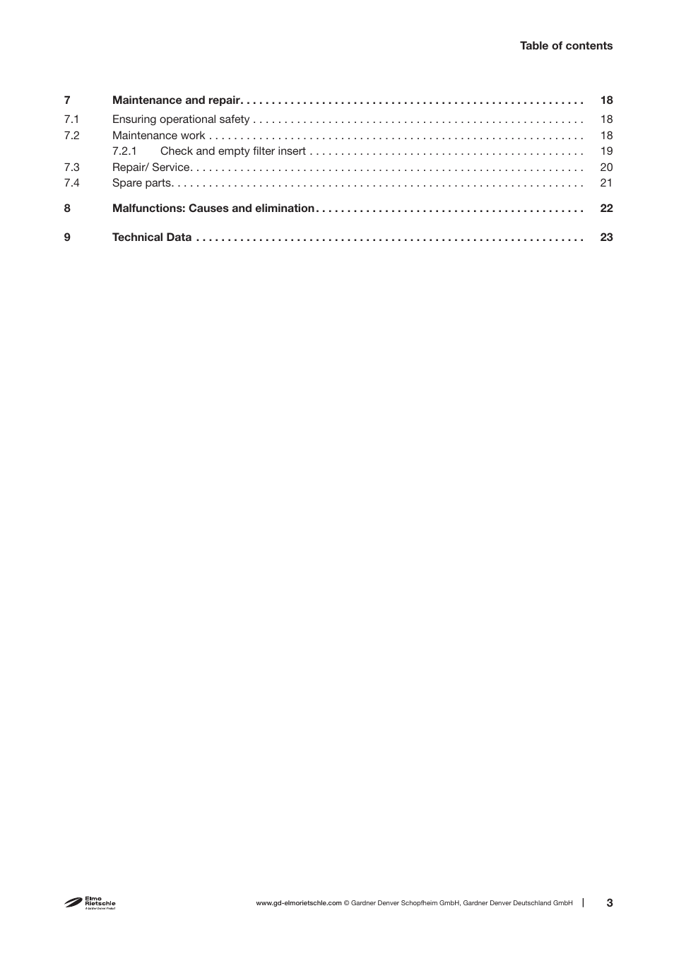 Elmo Rietschle F-CEVF (31),(41),(43) User Manual | Page 3 / 26