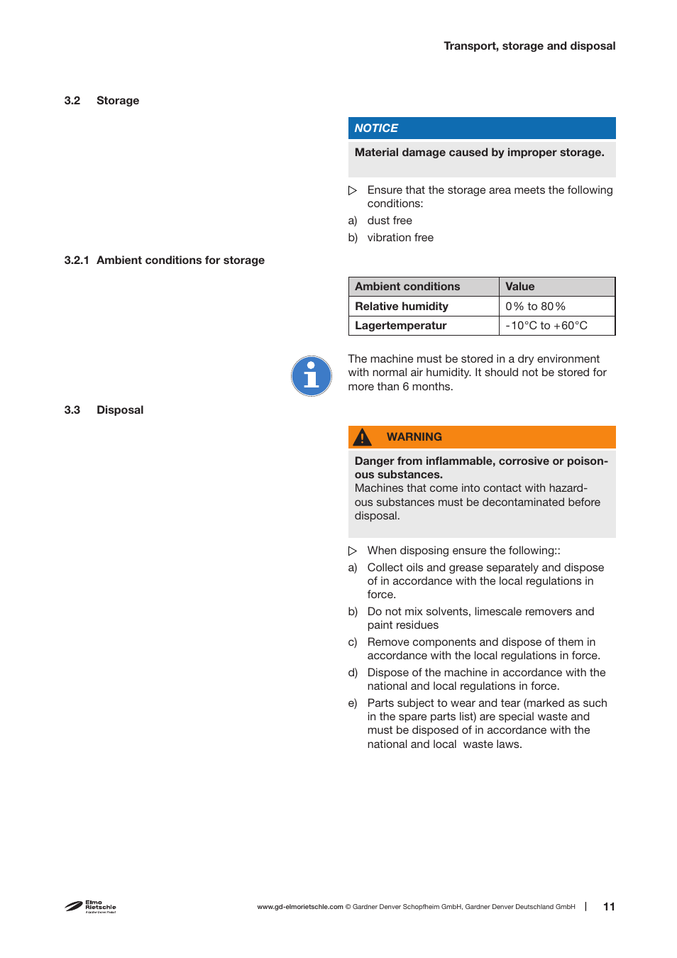 Elmo Rietschle F-REL User Manual | Page 11 / 28