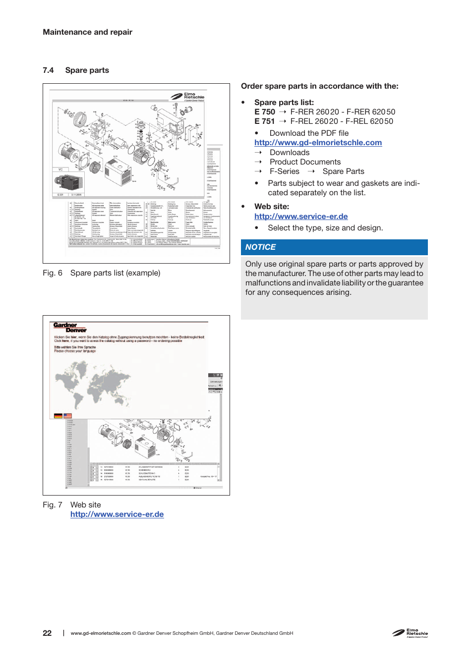 Elmo Rietschle F-REL User Manual | Page 22 / 28