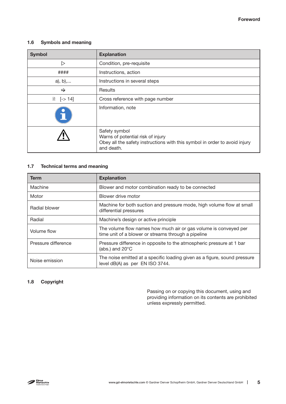 Elmo Rietschle F-REL User Manual | Page 5 / 28