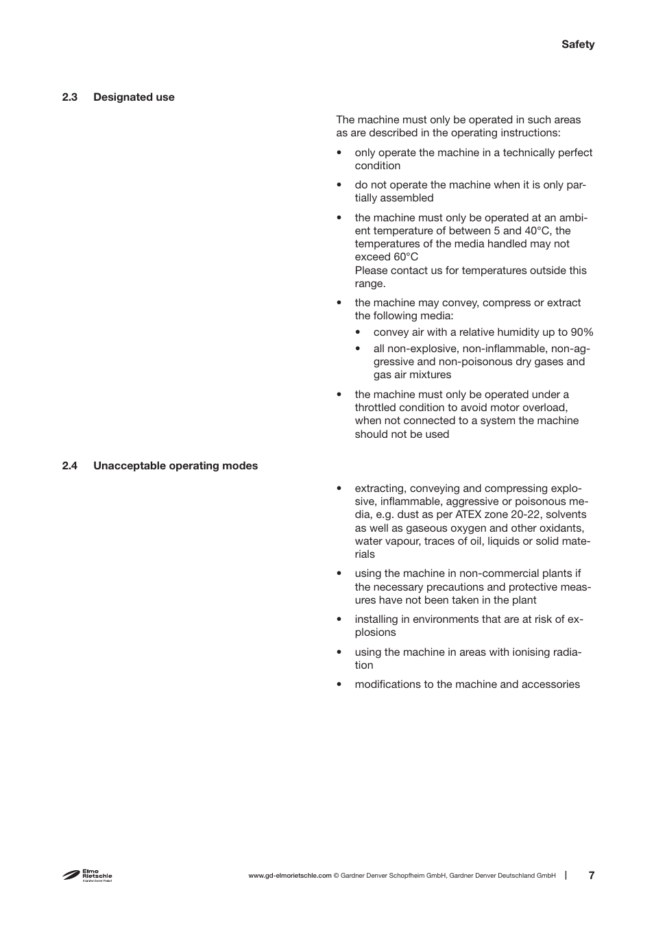 Elmo Rietschle F-REL User Manual | Page 7 / 28
