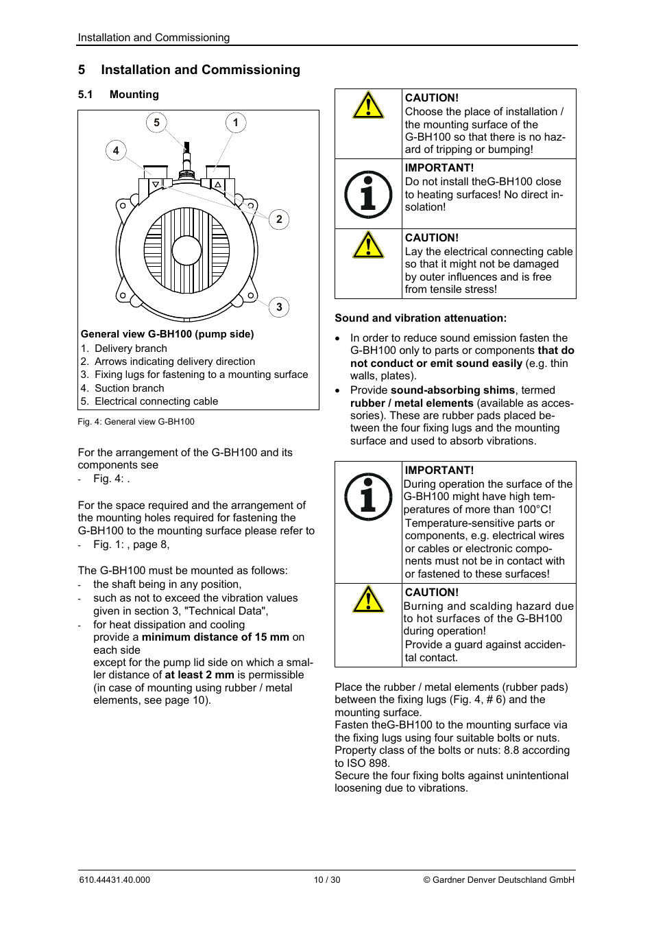 Elmo Rietschle G-BH10 User Manual | Page 10 / 30