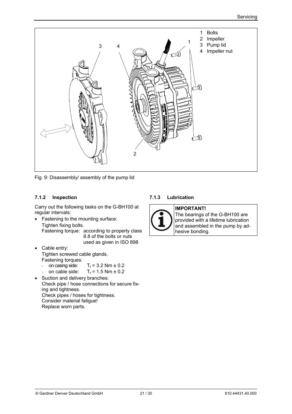 Elmo Rietschle G-BH10 User Manual | Page 21 / 30