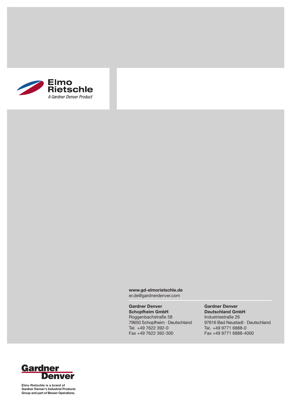 Elmo Rietschle G-BH10 User Manual | Page 30 / 30