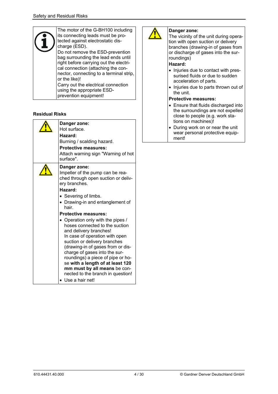 Elmo Rietschle G-BH10 User Manual | Page 4 / 30