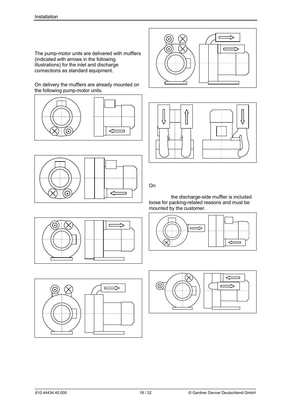 Installation | Elmo Rietschle G-BH9 User Manual | Page 18 / 32