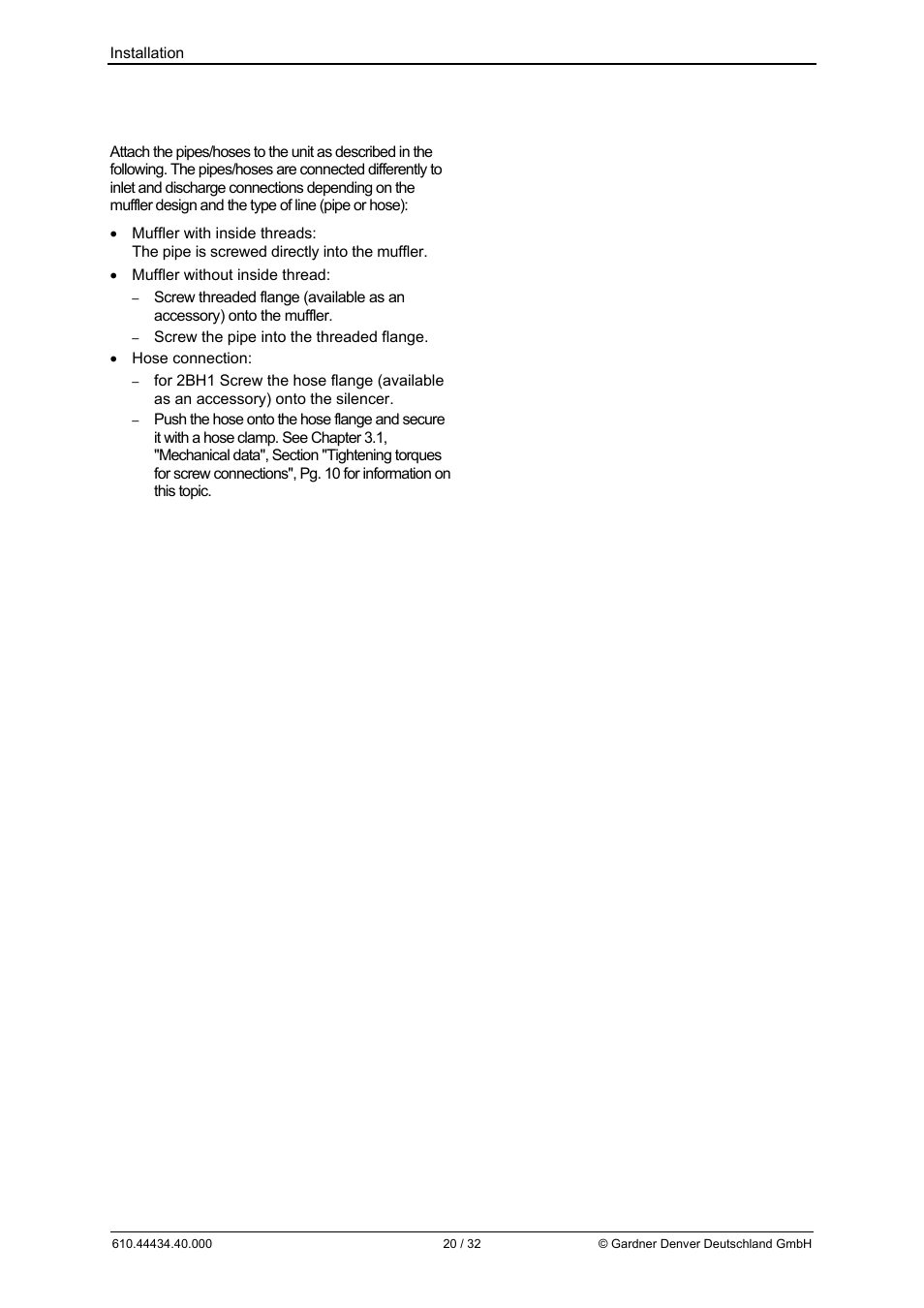Elmo Rietschle G-BH9 User Manual | Page 20 / 32
