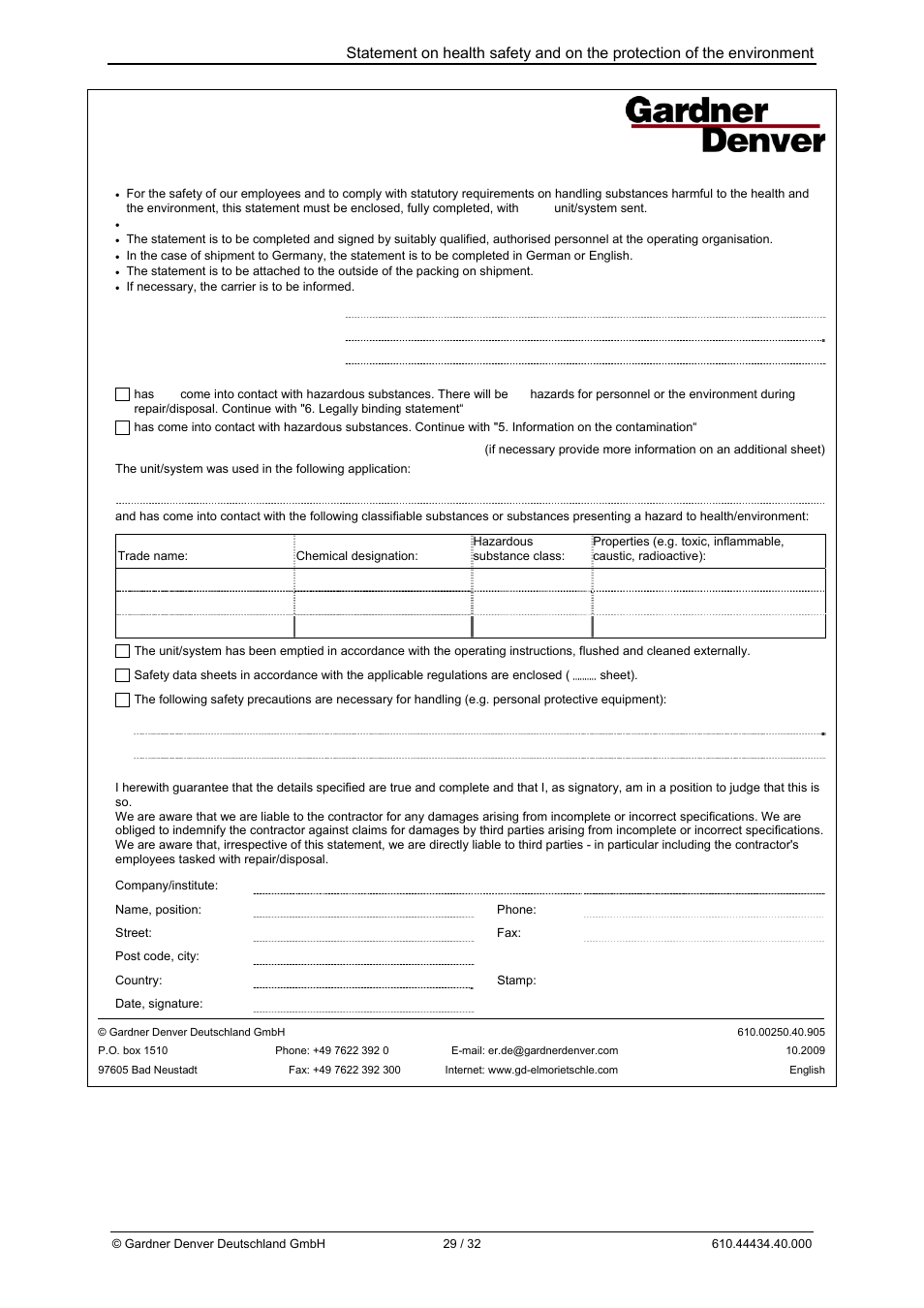Elmo Rietschle G-BH9 User Manual | Page 29 / 32