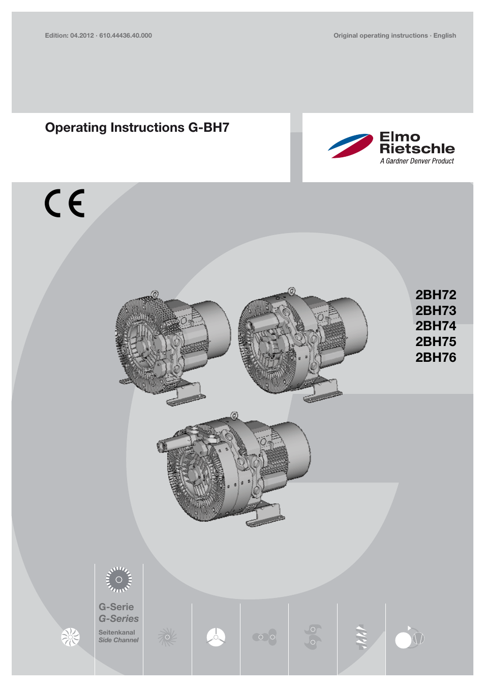 Elmo Rietschle G-BH7 Operating instructions User Manual | 28 pages