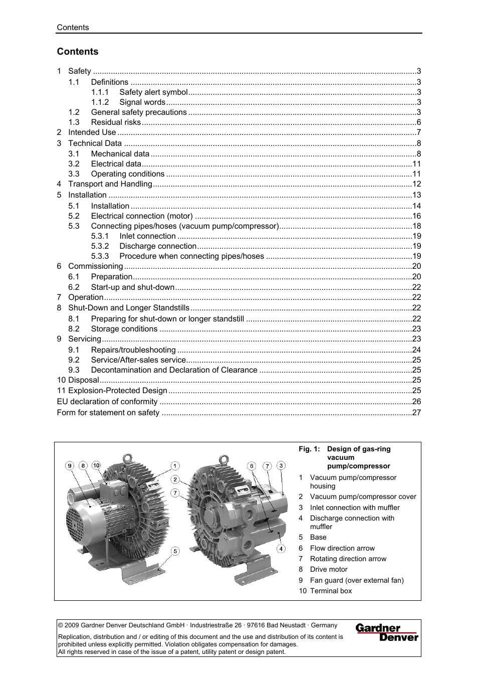 Elmo Rietschle G-BH7 Operating instructions User Manual | Page 2 / 28