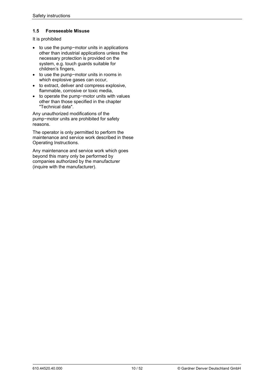 Elmo Rietschle G-BH7e User Manual | Page 10 / 52