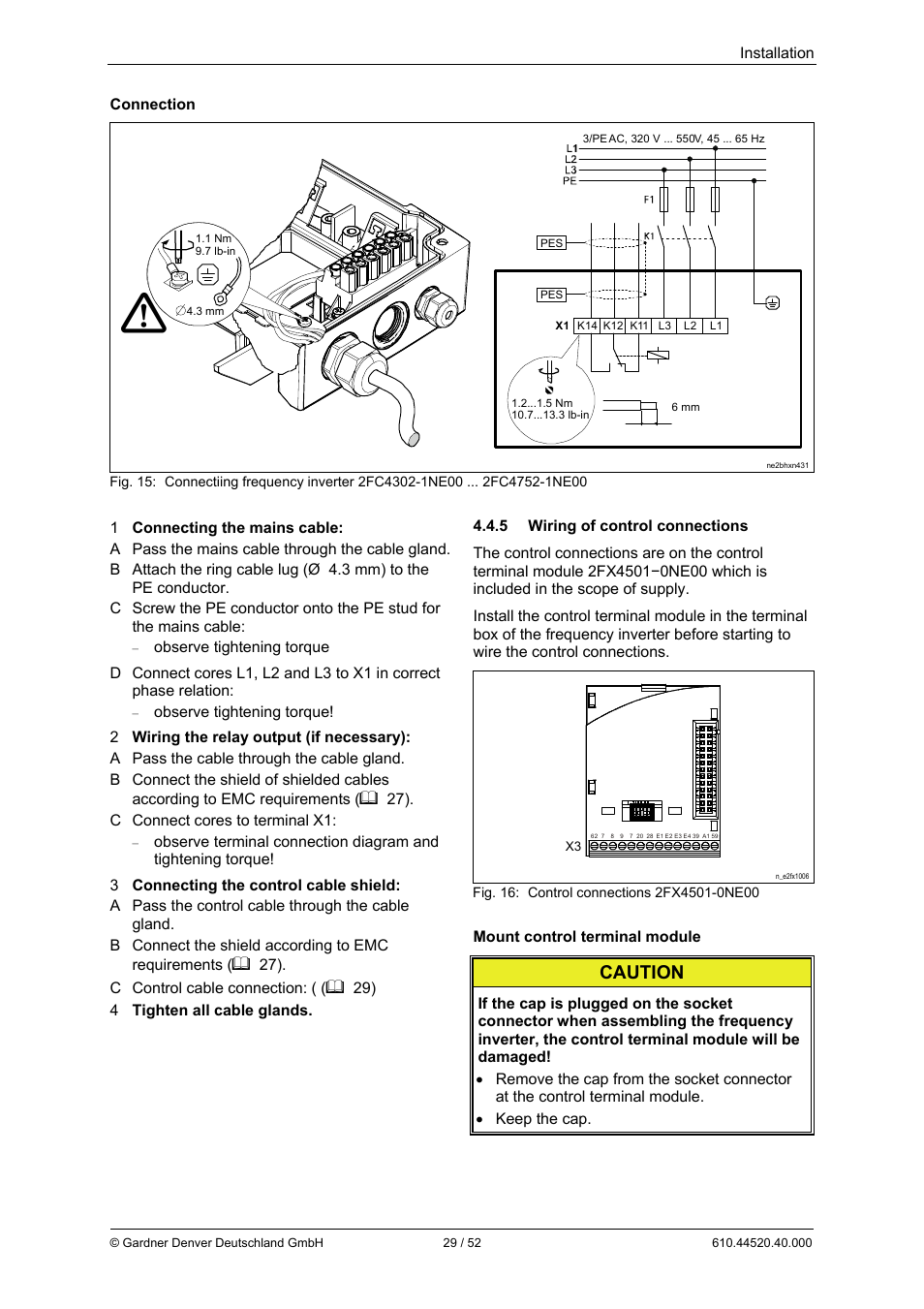 Caution | Elmo Rietschle G-BH7e User Manual | Page 29 / 52