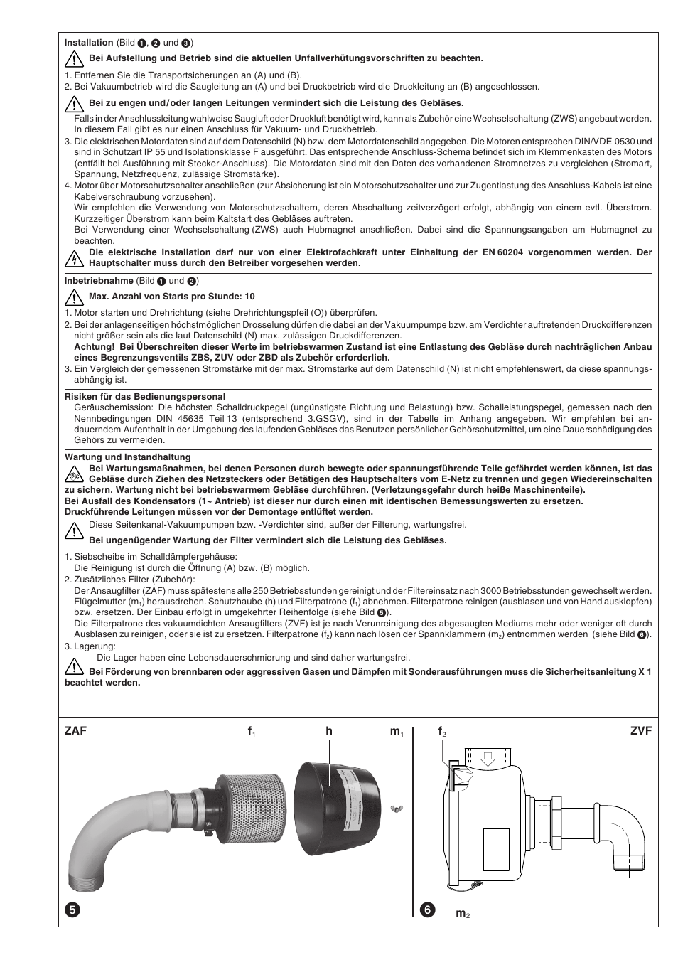 Zaf zvf | Elmo Rietschle G-SAH User Manual | Page 3 / 48