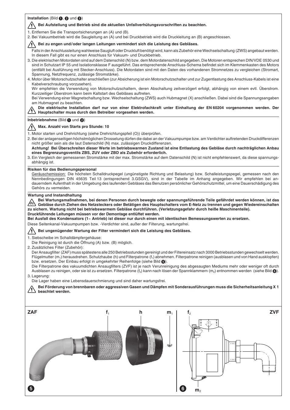 Zaf zvf | Elmo Rietschle G-SAP User Manual | Page 3 / 48